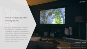 EPV Screens® with SONY's 4K HDR Projector