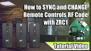 How to Sync and Change RF Code with the ZRC1-CKT-XY-F