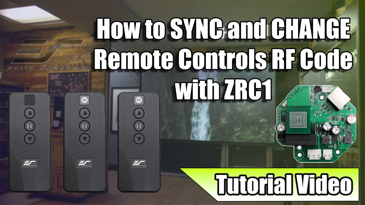 How to Sync and Change RF Code with the ZRC1-CKT-XY-F 𝑺𝒚𝒏𝒄𝒊𝒏𝒈 𝒚𝒐𝒖𝒓 𝑹𝑭 𝒓𝒆𝒎𝒐𝒕𝒆 𝒊𝒔 𝒊𝒏𝒕𝒖𝒊𝒕𝒊𝒗𝒆 and easy. Plus, with the option to change a Remote's RF Code, users can avoid controlling multiple screens at the same time. This tutorial will guide you through each step to ensure everyone can maximize their use of EPV Screens' Motorized Projector Screens.