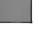 Projection screen with fine horizontal lines for custom installation setups.