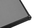 High-quality projection screen with sleek black frame for custom home theater setups.